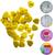 Botões De Pressão Plastico Ritas de Coração 10mm Pacote com 50 Botão Varias Cores Amarelo
