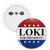 Botton Broche Série Personagem Vote em Loki Para Presidente Presentes Geek Pin Nerd Branco