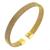 Bracelete trançado em aço inoxidável - jromero artigos Dourado