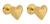 Brinco de Coração em Ouro 18k  5,4mm Feito A Mão Infantil Adulto Juvenil Adolescente Dourado
