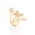 Brinco de ouro 18k pressão femininos piercing borboleta rommanel zircônias 527186 Branco, Cor da pedra, Pérola
