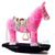 Brinquedo Cavalinho De Balanço Artesanal Lindo para Sua Criança Rosa
