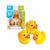 Brinquedo de Banho de Borracha com 3 Bichinhos Baby Bee Toys Patinho