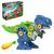 Brinquedo Dinossauro Monta e Desmonta Dino Robô Velociraptor Ferramenta Chave Didático Infantil Azul