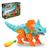 Brinquedo Dinossauro Monta e Desmonta Dino Robô Velociraptor Ferramenta Chave Didático Infantil Laranja