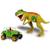 Brinquedo dinossauro tiranossauro rex grande com som e carro jipe Verde