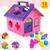 Brinquedo educativo amor de casinha com 12 formas geométricas infantil Rosa