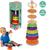Brinquedo Educativo Giro Mágico Didático Pedagógico Infantil Bebê Colorido 8pçs Interativo Giro mágico