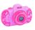 Brinquedo Infantil Câmera Fotográfica Com Luz e Som Didática Rosa
