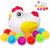 Brinquedo Infantil Montessori Ovos Encaixar Formas E Cores Com Galinha Branco