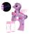 Brinquedo Lança Bolhas De Sabão Unicórnio Com Som E Luz Rosa