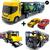 Brinquedo Menino Caminhão Cegonheiro + 2 Carrinhos Mini - Cores Amarelo