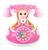 Brinquedo Musical infantil Telefone com Luzes e Sons para Meninas Telefone pink