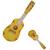 Brinquedo Pedagógico Educativo Em Madeira Violão Viola Infantil Violão Amarelo