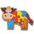 Brinquedo Pedagógico Madeira Quebra Cabeça Infantil Animais E Veículos Premium Vaca
