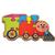 Brinquedo Pedagógico Madeira Quebra Cabeça Infantil Animais E Veículos Premium Trem