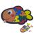 Brinquedo Pedagógico Madeira Quebra Cabeça Infantil Desenhos Ou Animais Vol 2 Peixe