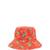 Bucket Hat em Tecido Estampado Bauarte Vermelho
