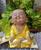 Buda Monge da Felicidade Sorridente Decoração Sala Amarelo