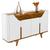 Buffet Aparador 4 Portas 160cm Melissa B02 Branco/Naturalle - Mpozenato Branco/Naturalle