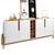 Buffet Aparador Lizz 190cm 4 Portas com Adega - Casa D Branco/Cedro