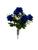 Buquê de Flor Rosa com 7 Flores Artificial Kit c/2 Azul