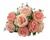 Buquê De Flores Artificial Com 9 Flores Muito Realista Decorações Arranjos Buquê de Noivas  Rosa