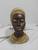 Busto Africana rosto Estatueta 25cm em Resina decoração matriz importada preto e dourado