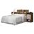 Cabeceira Box Imperial 1,60 com 4 Gavetas J e A Moveis Jequetiba com Off White