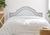 Cabeceira Casal Provençal Luxo Dupla 140x60 Sintético Branco - Tachas Fumê Branco 