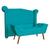 Cabeceira E Recamier Ruby Para Cama Box King Size 195 Cm - Suede - Sv Decor  Azul Turquesa