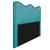 Cabeceira King Bari P02 195 cm para cama Box Suede - Doce Sonho Móveis Azul Turquesa