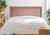 Cabeceira King Estofada Para Cama Box - Reta Luxo Com Tachas 193 x 60 Sintético Rosa + Tachas Fumê