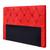 Cabeceira Leila 1,95 Para Cama Box M King Size Suede Speciale Home Vermelha amassado