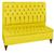 Cabeceira para cama box com Baú Banco Sapateira para Quartos Closet Decoração Botão Capitone 140 Cm Bia Nanda Decor Suede Amarelo