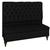 Cabeceira para cama box com Baú Banco Sapateira para Quartos Closet Decoração Botão Capitone 140 Cm Bia Nanda Decor Suede preto