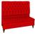 Cabeceira para cama box com Baú Banco Sapateira para Quartos Closet Decoração Botão Capitone 160 Cm Bia Nanda Decor Suede vermelho