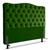 Cabeceira Para Cama Box Solteiro Almofadada Estofada 0,9 M Realeza Suede Verde Musgo