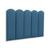 Cabeceira Solteiro Estofada de Colar na Parede Kit 5 Placas Modelo Nuvem - Várias Cores LINHO Azul