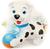 Cachorro Gira Bolinha Bebê Cachorrinho Brinquedo Criança Presente Luzes Som Anda Movimento Cute Dog Branco