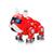 Cachorro robô de brinquedo anda e dança  Toyng  Vermelho