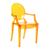 Cadeira acrílica Sophia Laranja-translúcido