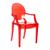 Cadeira acrílica Sophia Vermelho-translúcido