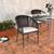 Cadeira Alumínio Fibra Sintética com Assento Cozinha Jardim  - Premium Box Tabaco