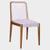 Cadeira Ávila Estrutura Nozes Vários Tecidos em Linho e Veludo- Qualitá Linho Pastel-9460A