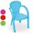 Cadeira Banco Plástica Brinquedo Infantil Colorida Escola UN Azul, Celeste