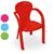 Cadeira Banco Plástica Brinquedo Infantil Colorida Escola UN Vermelho