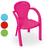 Cadeira Banco Plástica Brinquedo Infantil Colorida Escola UN Rosa, Chiclete