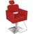 Cadeira Cabeleireiro Ravenna Reclinável Pé Quadrado Cromado Vermelho