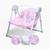 Cadeira Cadeirinha Bebê Descanso Balance Balanço Automático Suspensa Infantil Musical Reclinável Timer Painel Touch Portátil Som Bouncer Techno Luxo Rosa